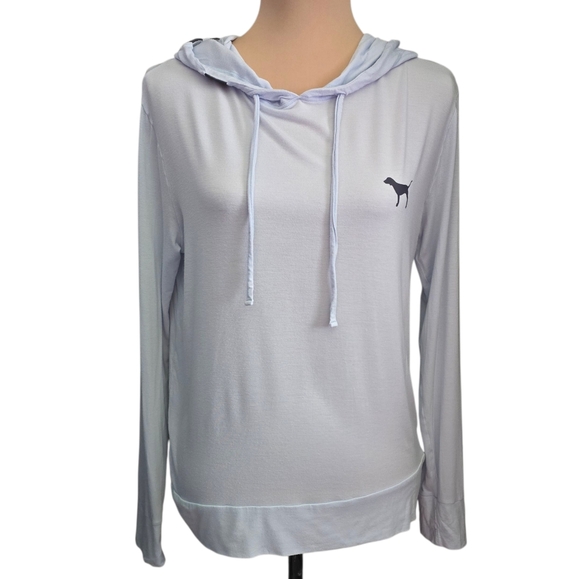 PINK Victoria's Secret Tops - Women's Pink Light Blue Lightweight Very Soft Hoodie - xs